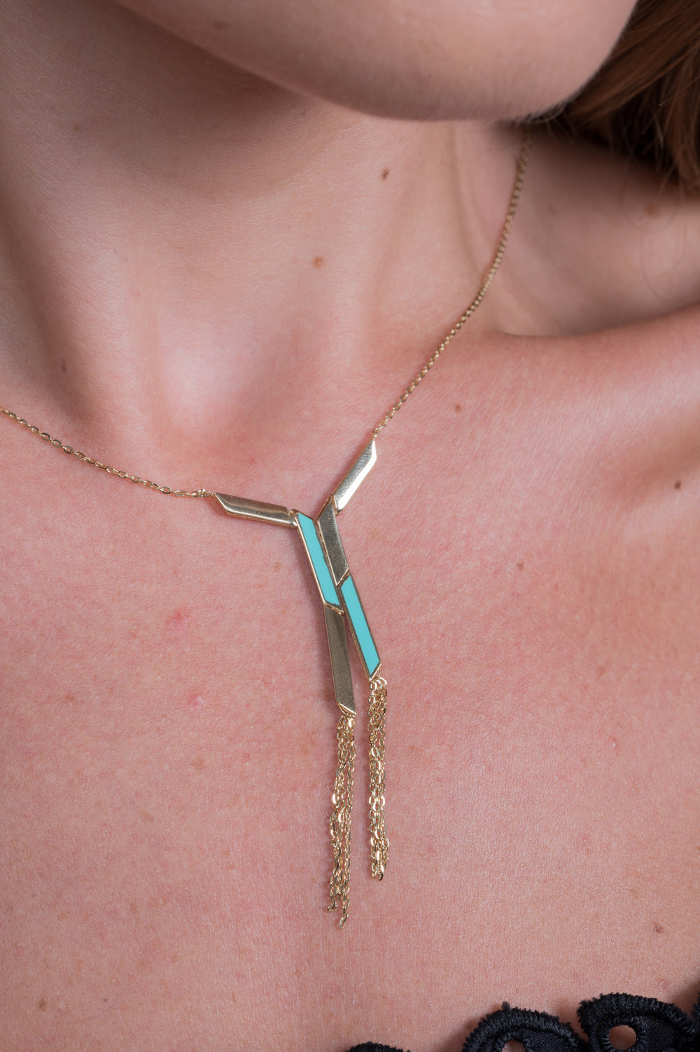 Turquoise Bar Necklace