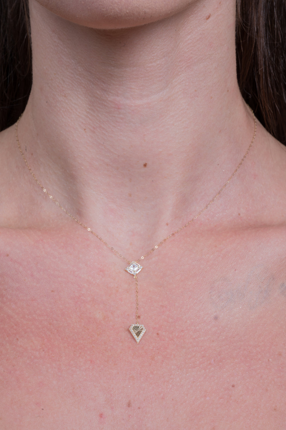 Golden Diamond shape Necklace