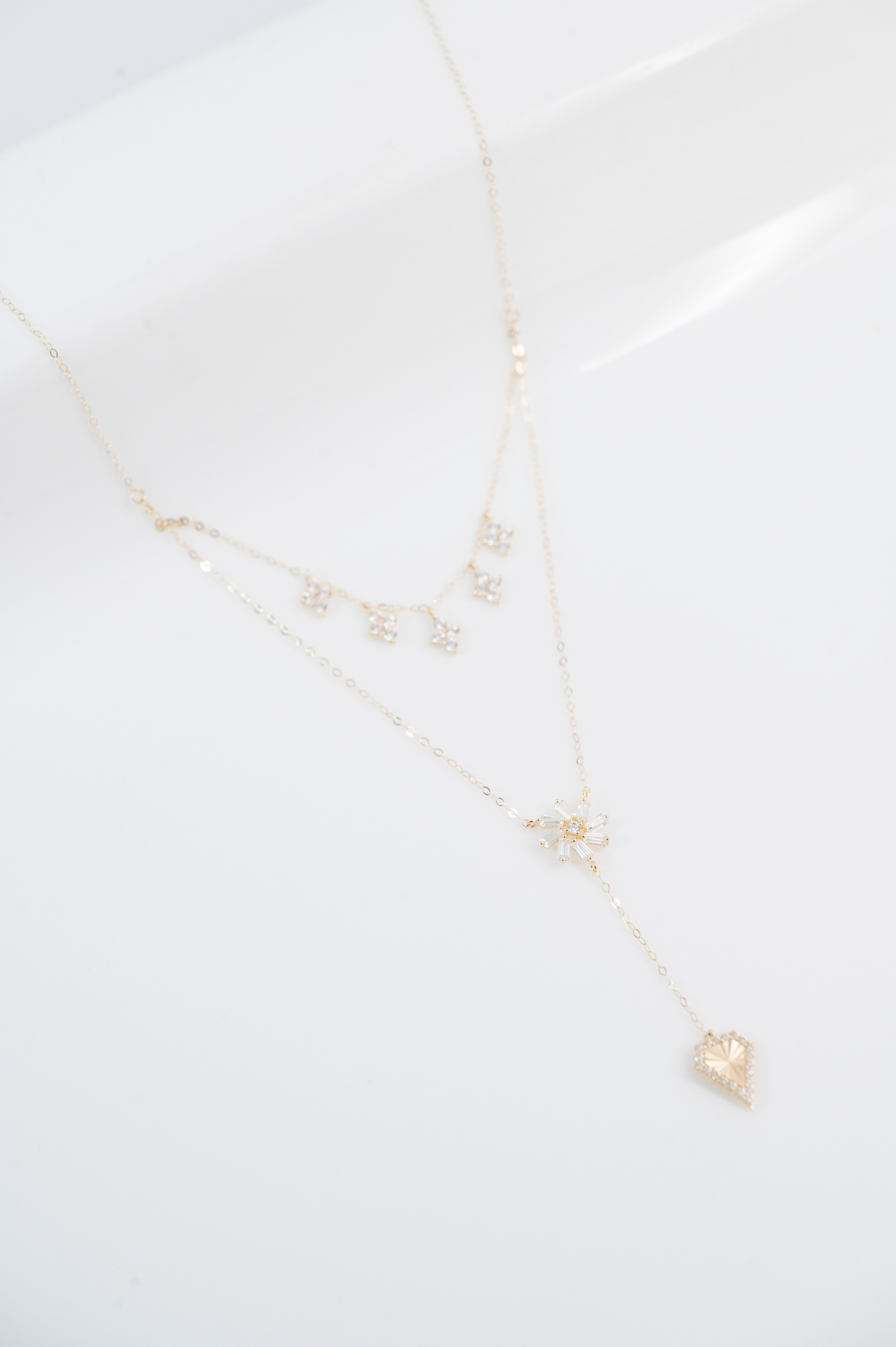 Golden Veil Pendant Necklace